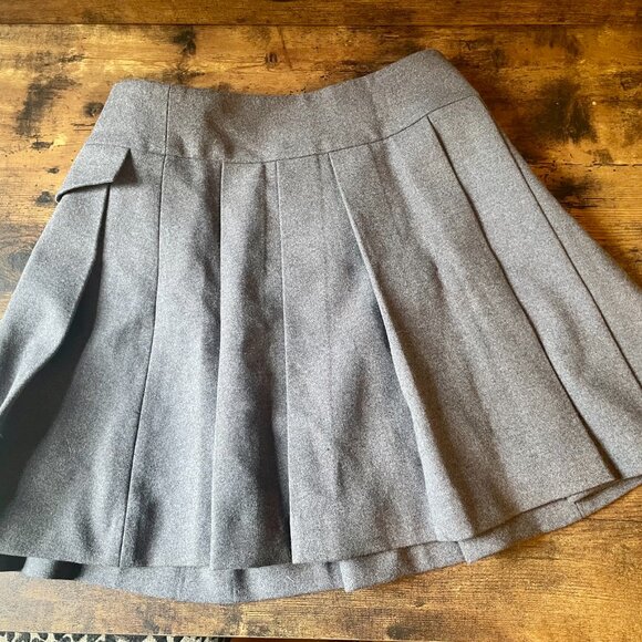 J.ING Matisse Gray/Charcoal Pleated Skort - Picture 3 of 4